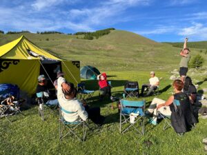 guide amaraa mongole dans les steppes